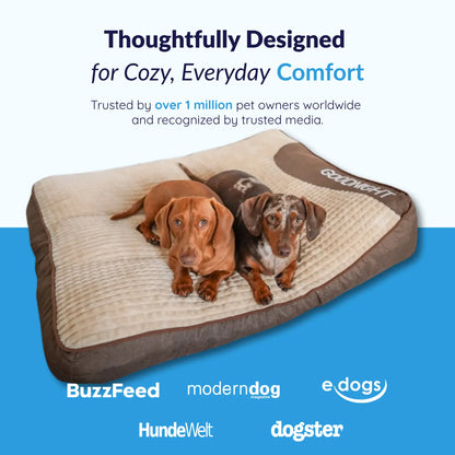 Large Dog Pillow Bed – Washable Dog Cushion, 3 Sizes (32–47 in) – MrFluffyFriend